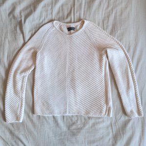 Marc O'Polo White Organic Cotton Crew Neck Sweater